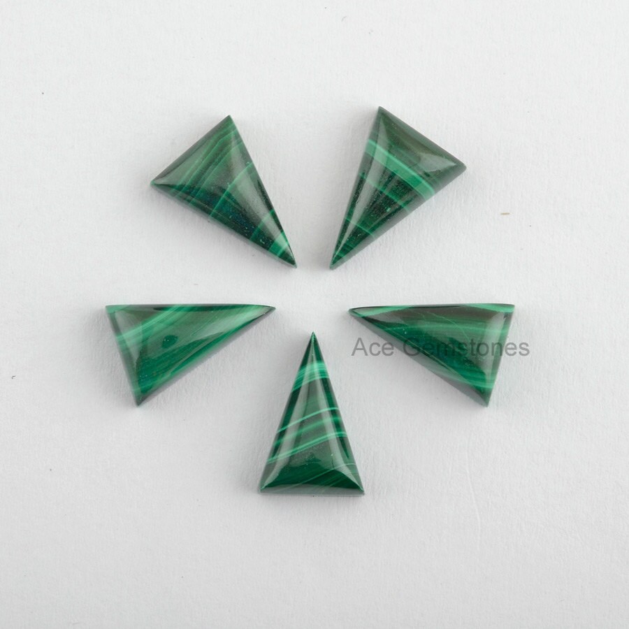 Green Malachite Triangle Loose Gemstone 10x15mm AAA Grade, Wholesale ...