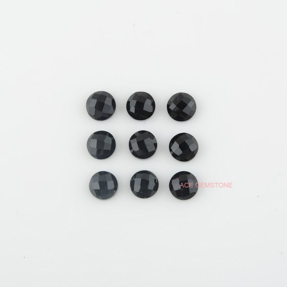 Black Onyx Round 6x6 Mm Gemstone-wholesale Loose Gemstone-faceted