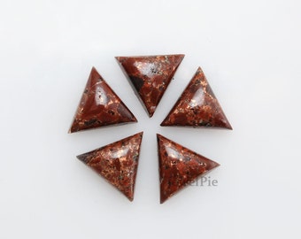 Loose Gemstone Cabochons Copper Native Triangle 10x10mm AAA Grade - 5 Pcs.