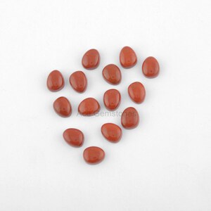 Loose Gemstone Red Jasper Small Nuggets 6x8mm Smooth Calibrated Cabochons Gemstone, Supplies Gemstone - 15 Pcs
