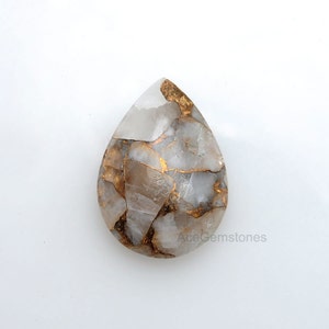 Atacado pedra preciosa incrível cobre genuíno calcita semipreciosa contas soltas pedra preciosa linda pêra 14x20 mm, fazendo joias de contas