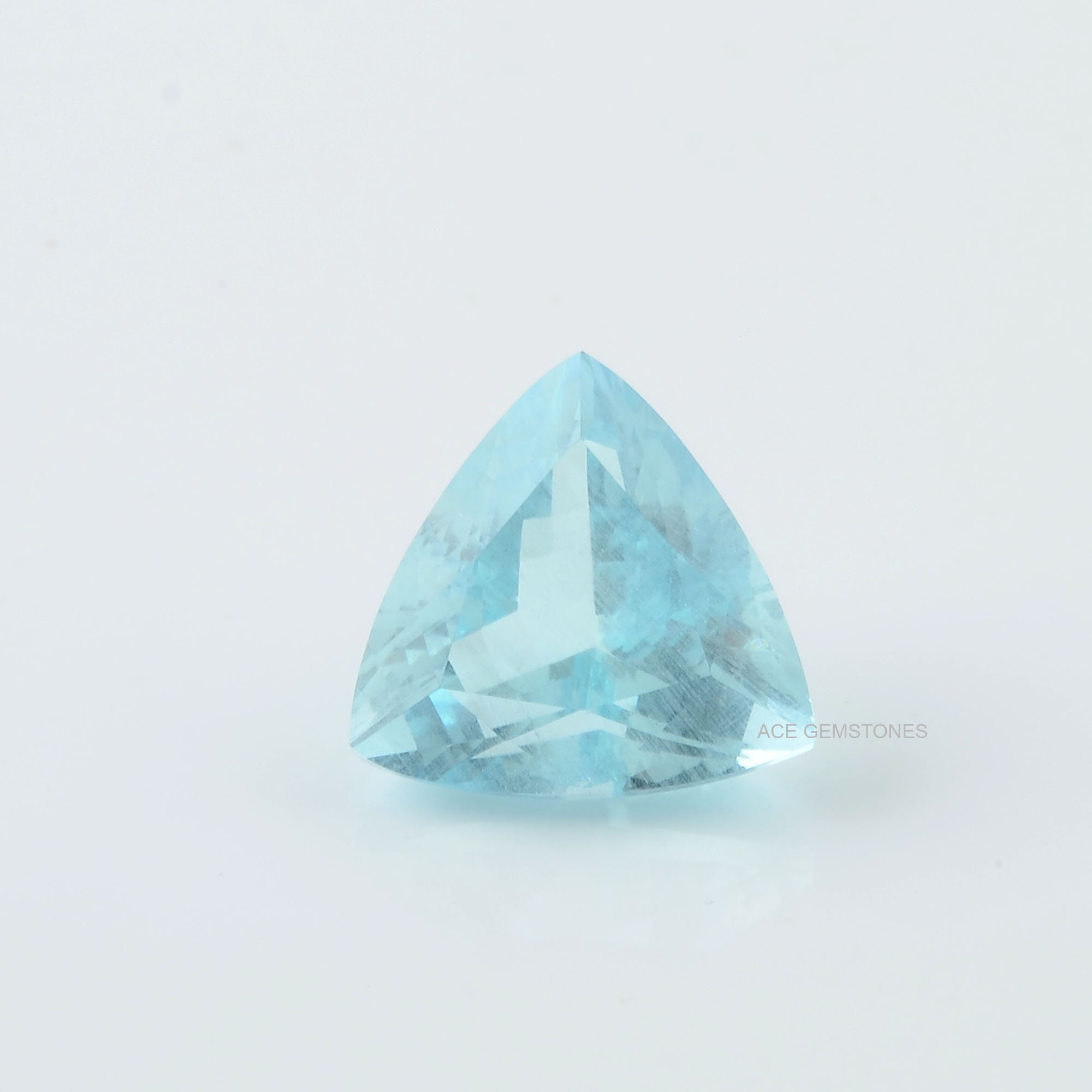 6.64 Ct Natural Aquamarine 13x13 Mm Rare Trillion Gemstone