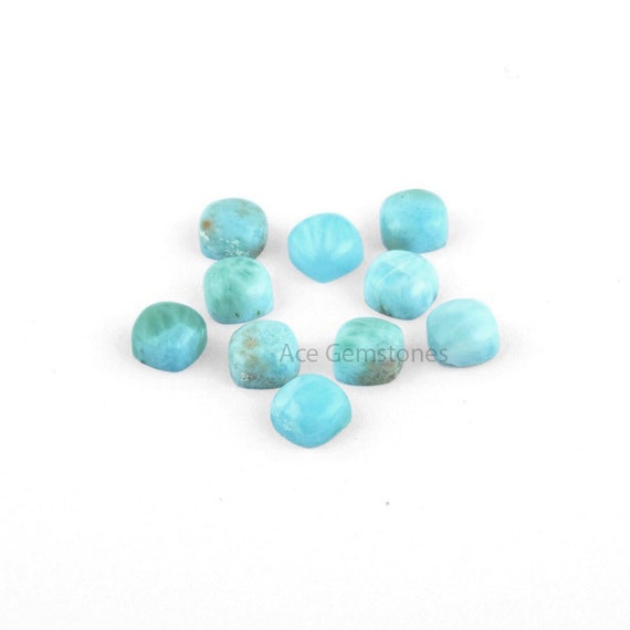 GENUINE LARIMAR 8mm CALIBRATED ROUND CABOCHON 10pcs GENUINE LARIMAR 8mm CALIBRATED ROUND CABOCHON 10pcs