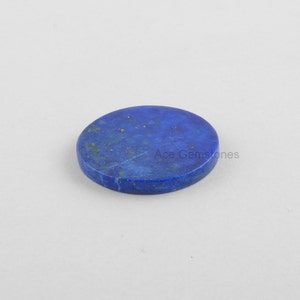25x25mm Blue Lapis Stone, Flat Smooth Round Stone, Lapis Loose Gemstone, Calibrated Cabochons, Cabochons Gemstone, Wholesale Stone, - 2 Pcs.