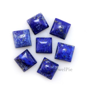 Lapis Loose Gemstone Square 10x10 AAA Grade Wholesale Cabochon 7 Pcs. image 1