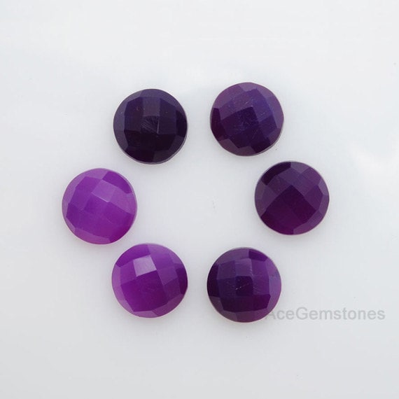 Amethyst Chalcedony Wholesale Supplies Checkerboard Faceted
