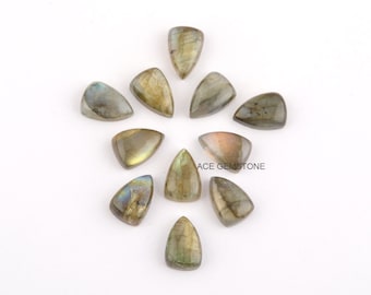 Natural Labradorite Loose Gemstone Cabochon 8x12 mm Trillion Shape Gemstone per la realizzazione di gioielli -5Pcs