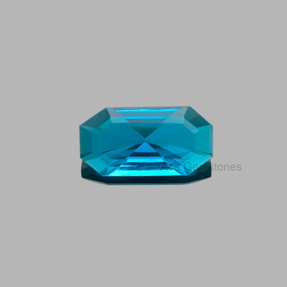 Hand Cut Gemstone Octagon Rectangle London Blue Quartz Loose