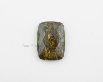 Bronzite Faceted Loose Gemstone Rounded Rectangle 22x30mm AAA Grad, stone for Pendant necklace - 1 Pcs.