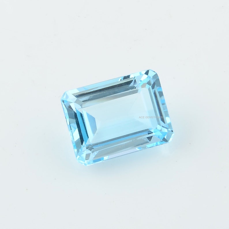 13.53ct Sky Blue Topaz 12x16 Mm Rectangle Genuine Gemstone- Top Quality ...