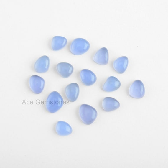 Loose Gemstone Blue Chalcedony Small Nuggets 6x8mm Smooth