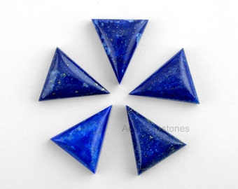 5Pcs Triangle Gemstone, Lapis Gemstone, Lapis Loose Cabochons Gemstone, Supplies Gemstone, 14x16mm Triangle Lapis