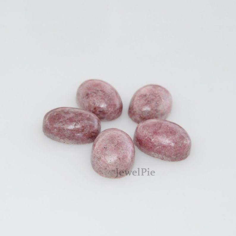 5 Pcs Rhodonite Oval 10x14mm AAA Grade Loose Gemstone Cabochon
