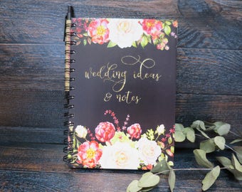 Blush Gold Confetti Wedding Note Book Gift For Bride Etsy