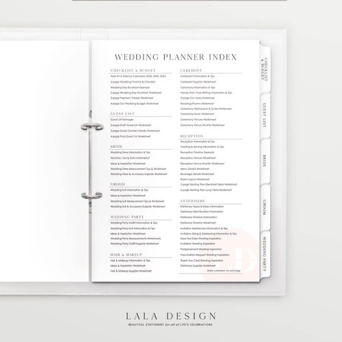 Buy Kaylies Florals - Wedding Planner File / Book - Australian Seller