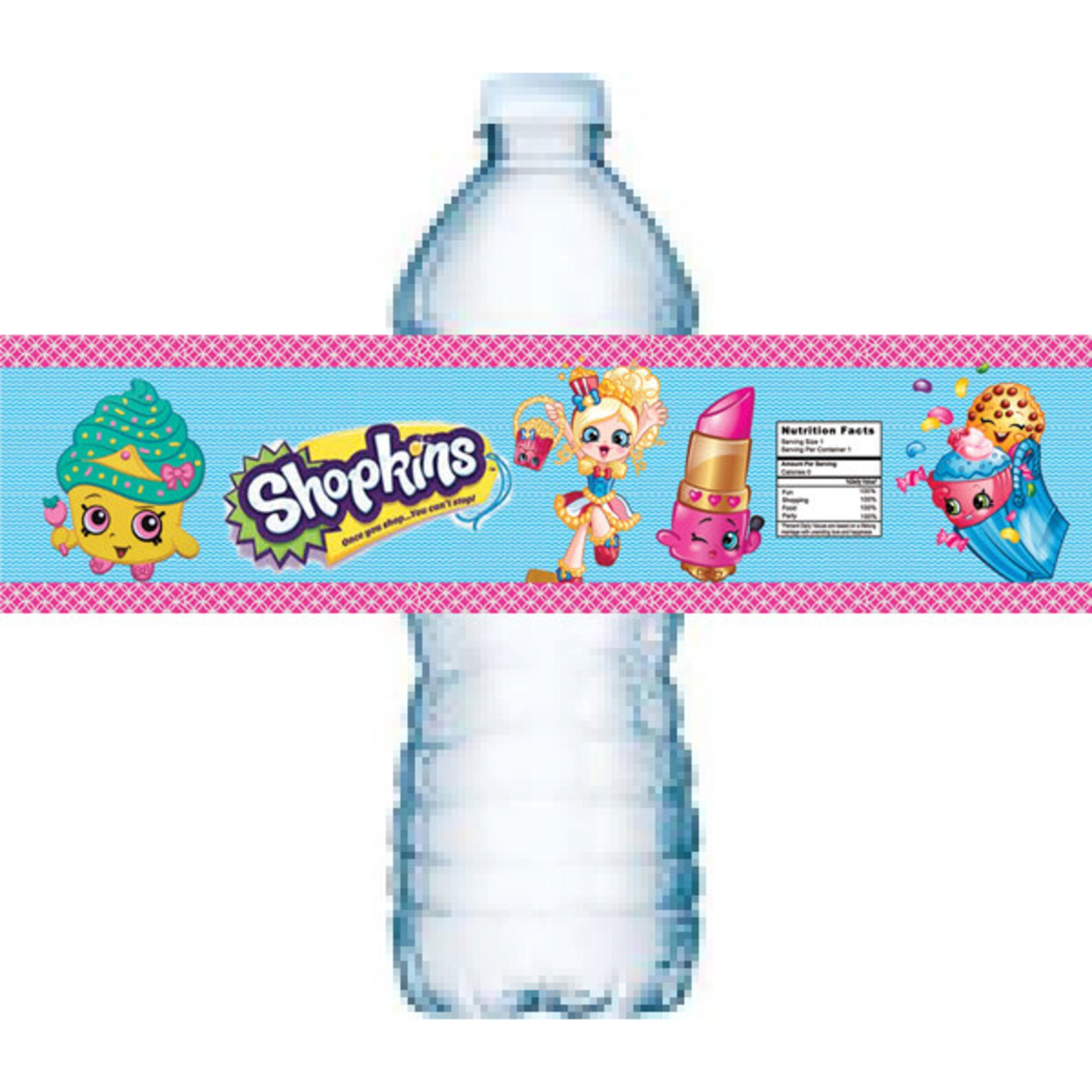 Instant Download Shopkins Water Bottle Labels 2 x | Etsy