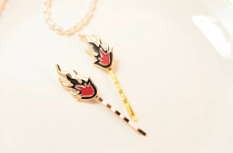 Flame Hair Clip Flame Headpiece Fire Hair Piece Devil Hair Etsy