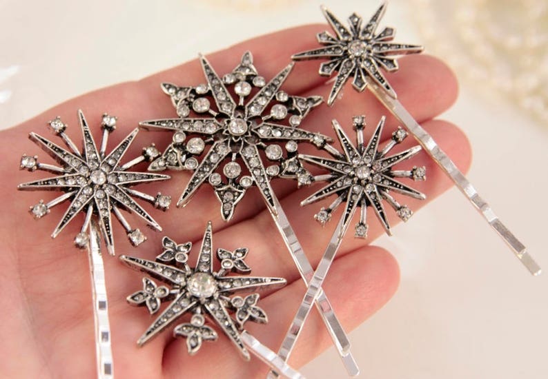 Star Hair Pins Celestial Hair Accessories Bridal Hair Pins Etsy