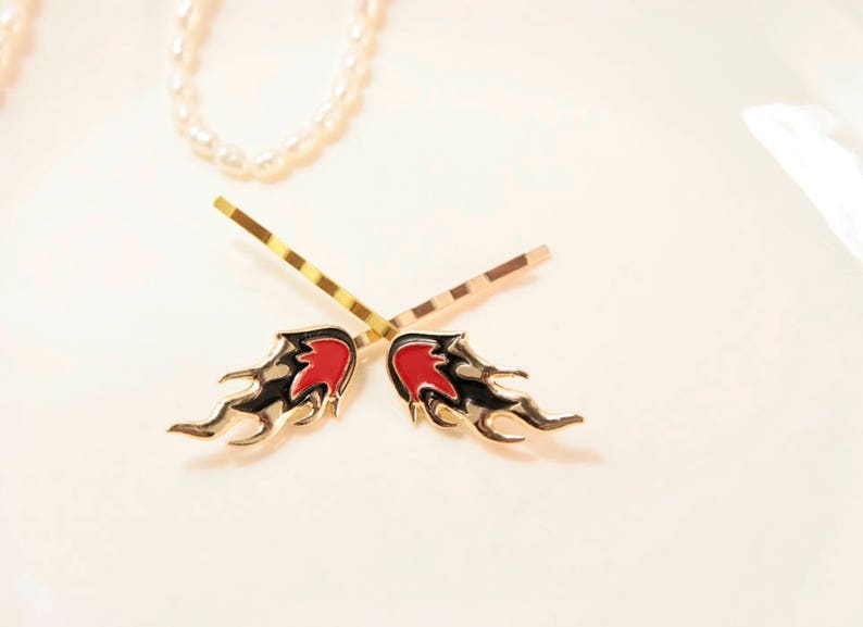 Flame Hair Clip Flame Headpiece Fire Hair Piece Devil Hair Etsy
