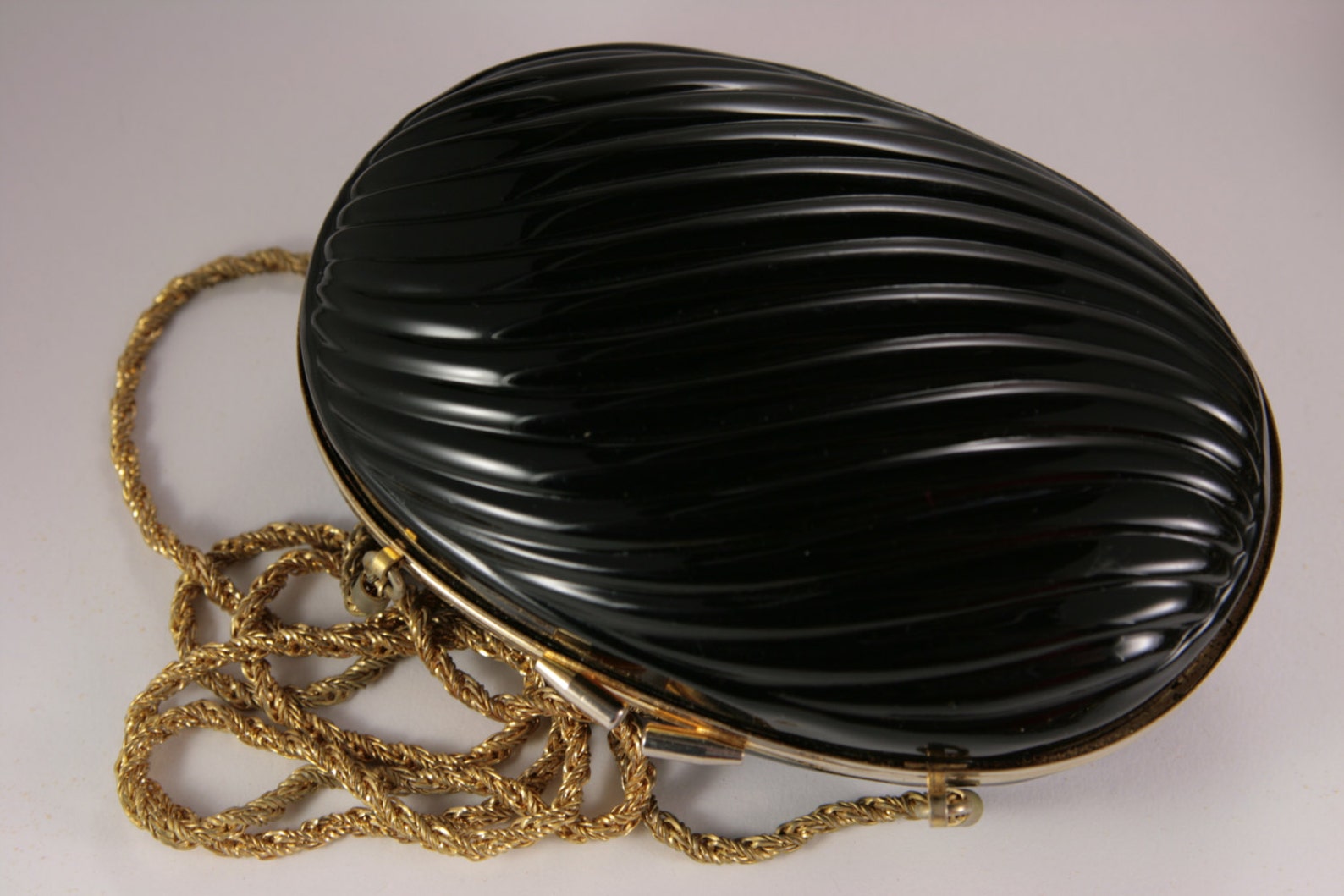 Vintage Purse Evening Clutch Italy Handbag Gold Chain Etsy