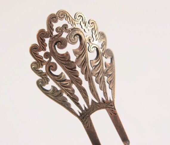 Antique Sterling Silver Hair Comb Bridal Hair Comb 1910s Etsy