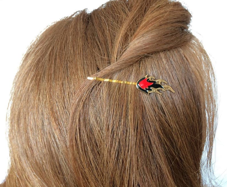 Flame Hair Clip Flame Headpiece Fire Hair Piece Devil Hair Etsy