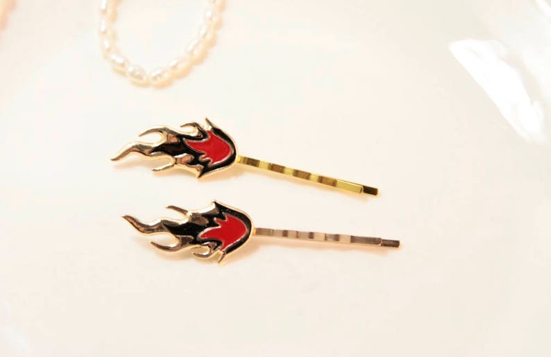 Flame Hair Clip Flame Headpiece Fire Hair Piece Devil Hair Etsy