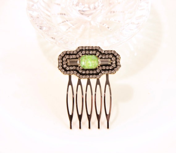Small Art Deco Bridal Hair Comb Side Hair Slide Art Deco Etsy