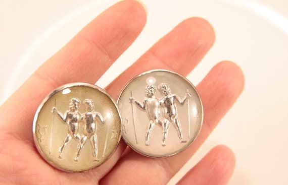Gemini Zodiac Cufflinks, Zodiac Cuff Links, Gemini