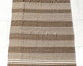 1980 39 s Vintage Moroccan Throw Blanket, undyed virgin wool - Jessine - 175x300cm