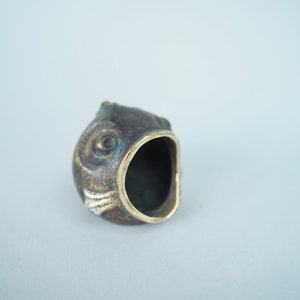 Walter Bosse Bronze Fish Ashtray, Mid century, 1960&#39;s, Sculpture, 6.5/5/5.5cm