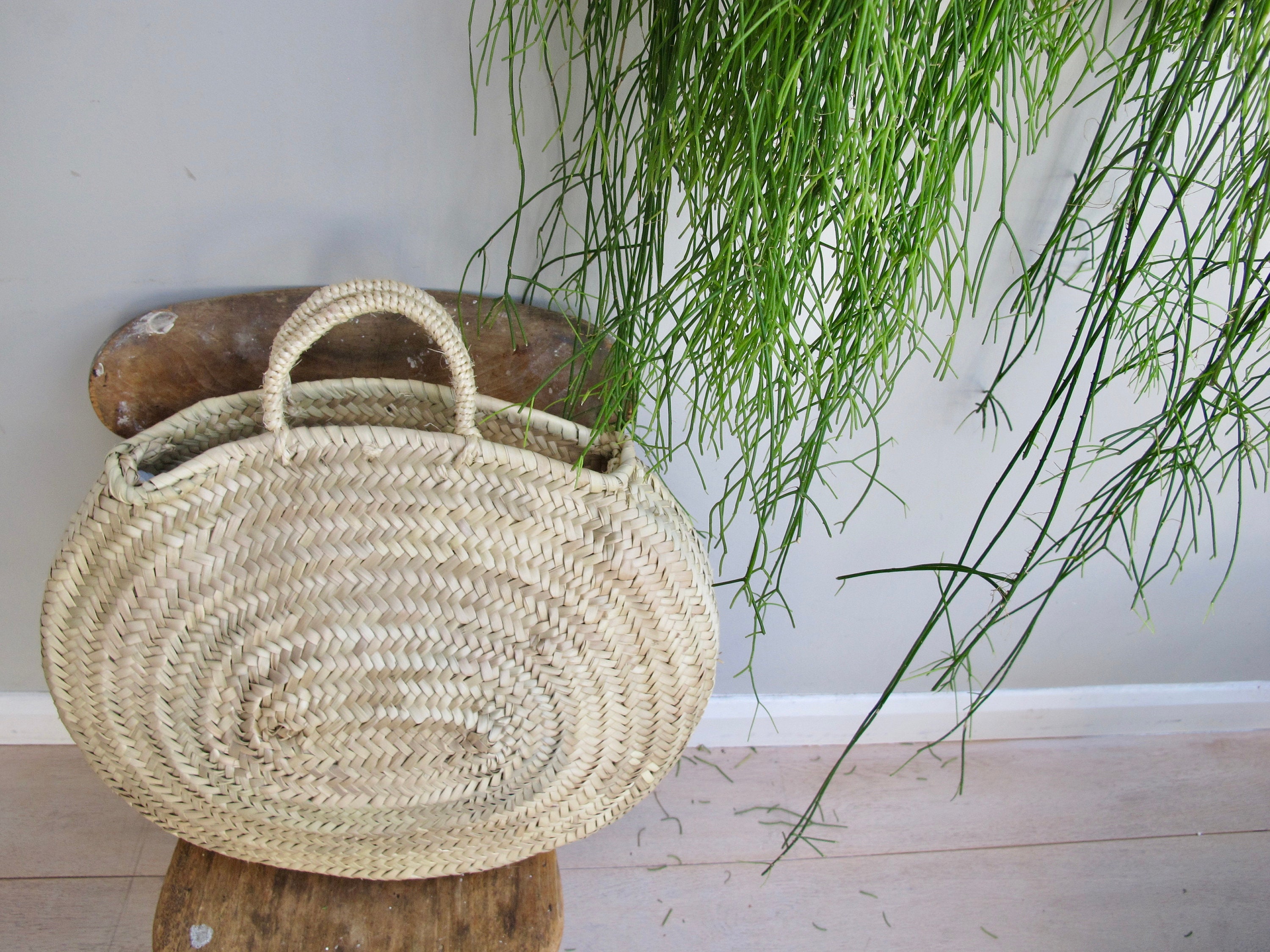 Ulykke Smitsom sygdom Fra Oval Straw Shopping/tote Bag Hand Made in Morocco Natural - Etsy