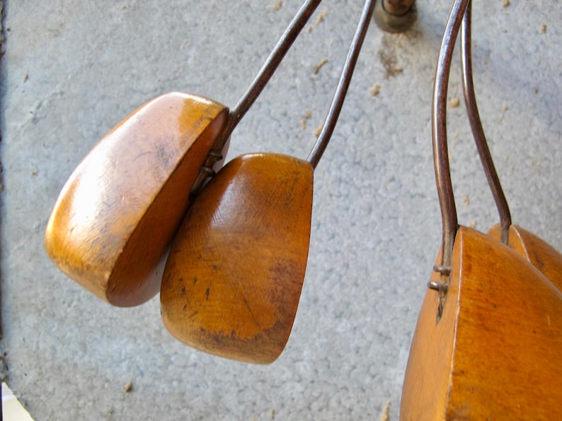 29x22cm Rare 1940/'s Vintage Pair of Wooden Shoes stretchertrees