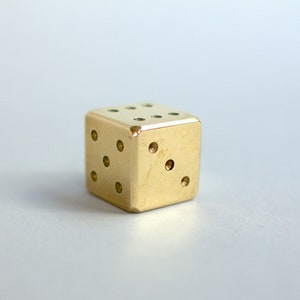 Dice,Heavy, Solid Brass, Vintage, Present, Board Games 2.5/2.5/2.5cm