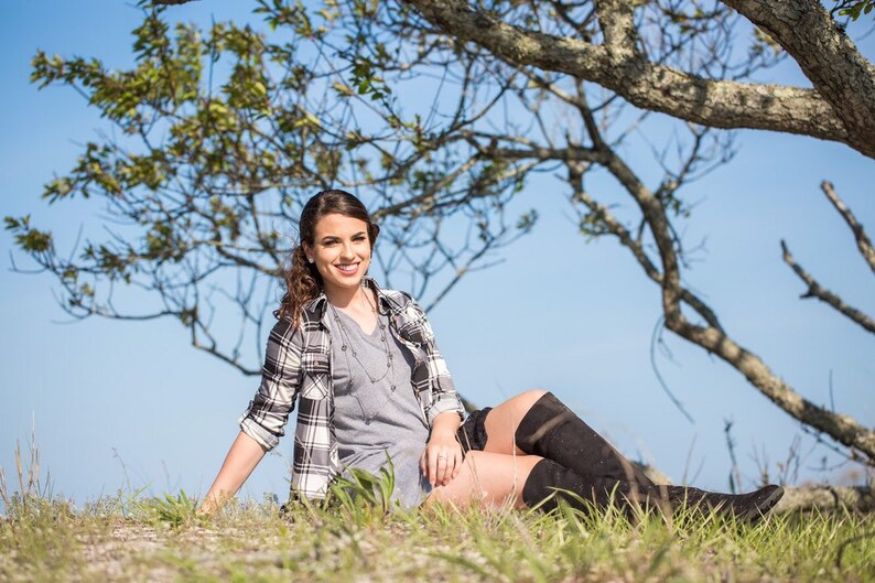 Boho chic plaid shirt with lace handkerchief hemline