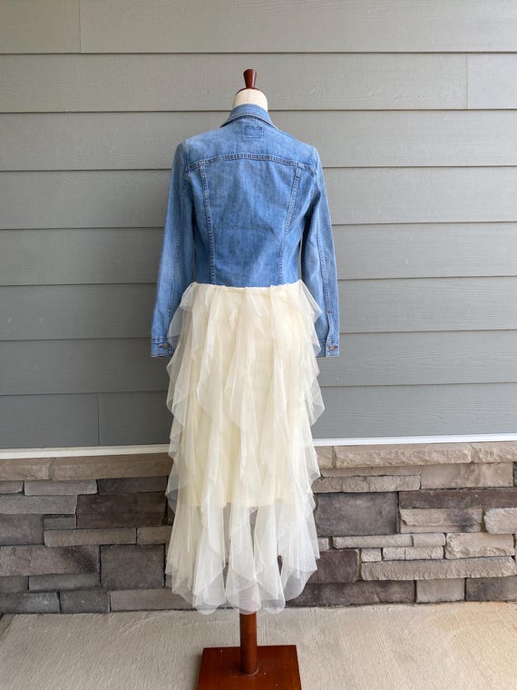 Denim Jacket with Tulle Skirt: Western Boho Festival Style