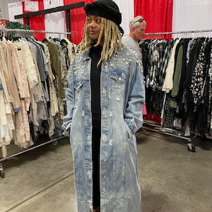 Rhinestone Denim Jackets Plus Size Etsy