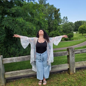 Lace Kimono: Boho Chic Resort Cover-Up, Stevie Nicks Style image 5