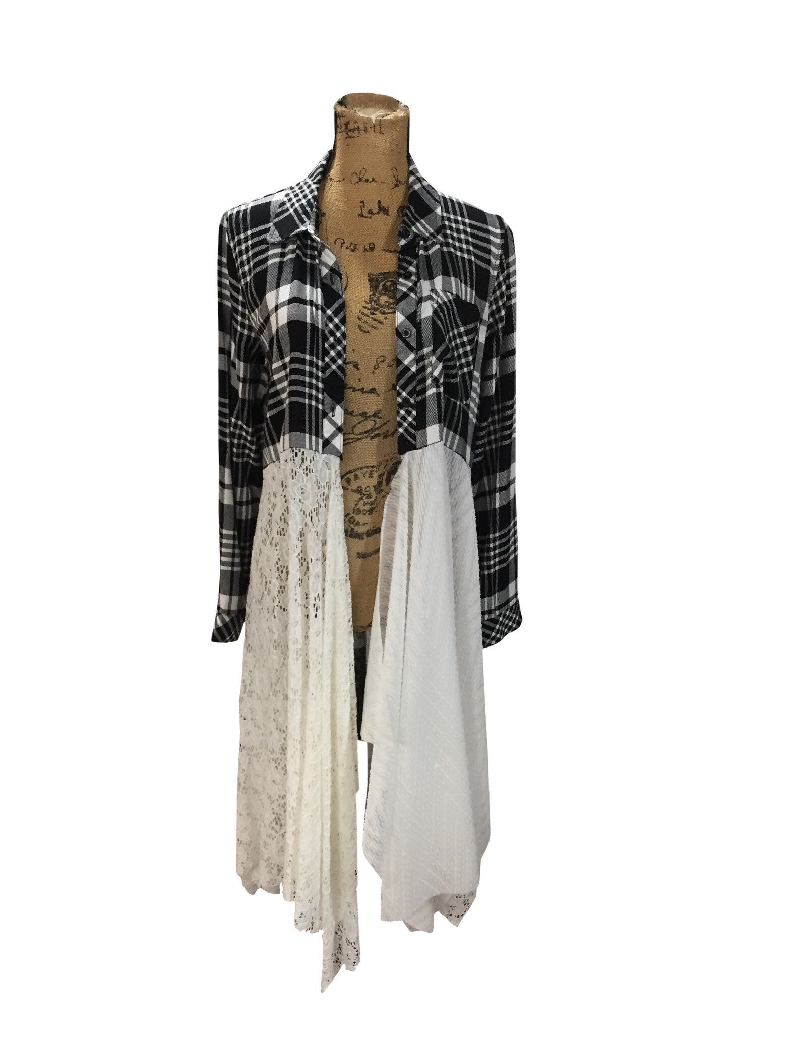 maxi plaid shirt