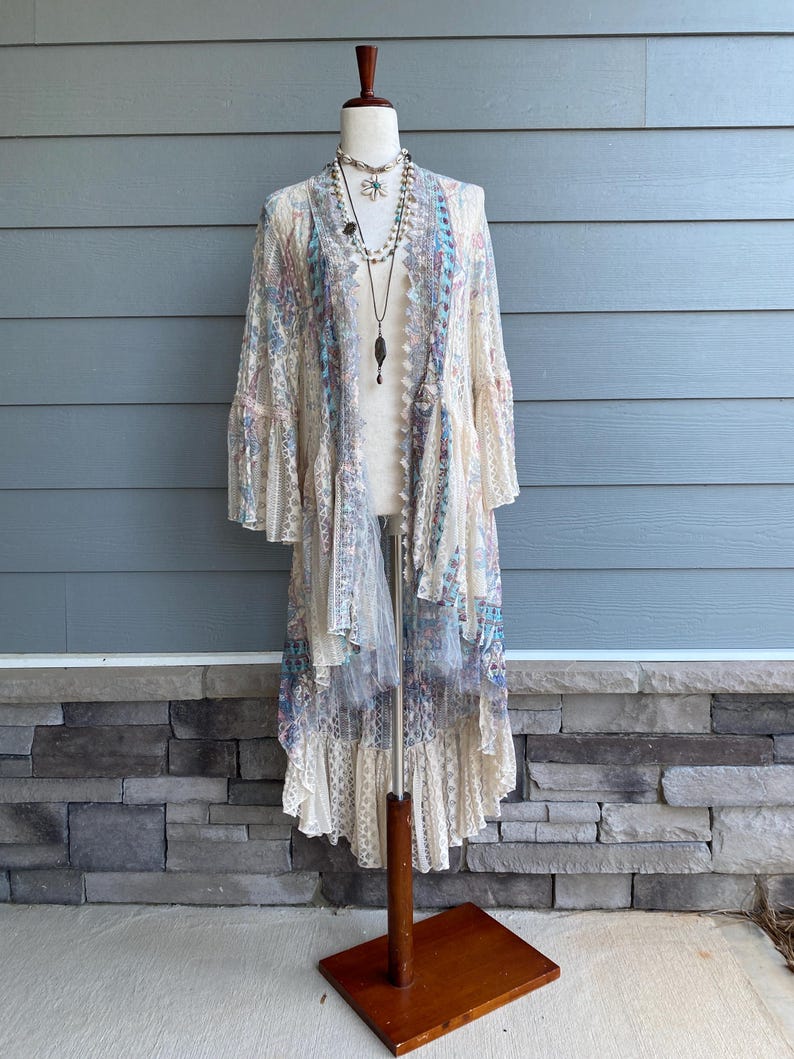 Lace Kimono: Boho Chic Resort Cover-Up, Stevie Nicks Style image 1