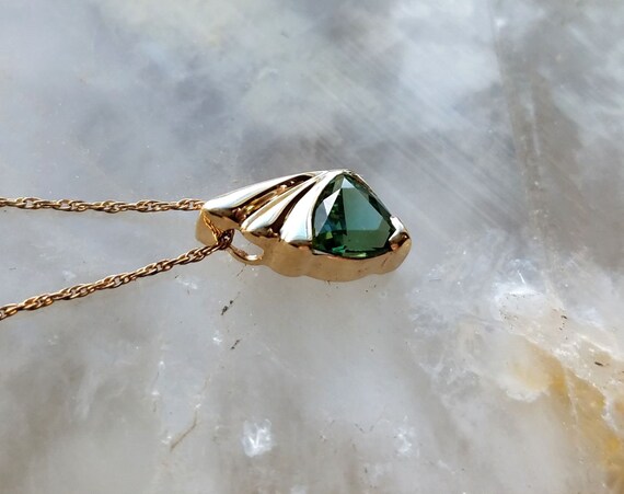 Xmas Holiday jewelry Bi Colored Tourmaline Gemstone Silver Necklace Pendants 