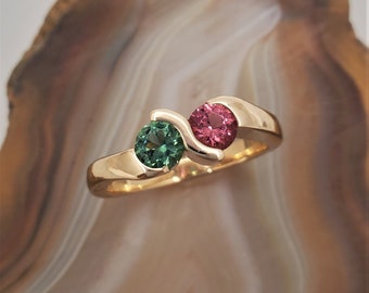 Two Stone Ring - Etsy