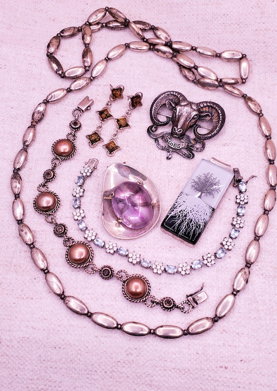 Vintage Jewelry Lot, sterling silver jewelry lot, lot of sterling silver estate jewelry