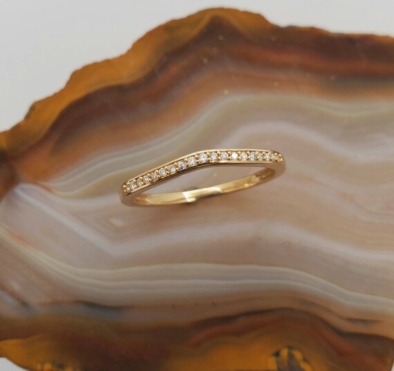 Vintage 14k yellow gold band, 14k yellow gold diam