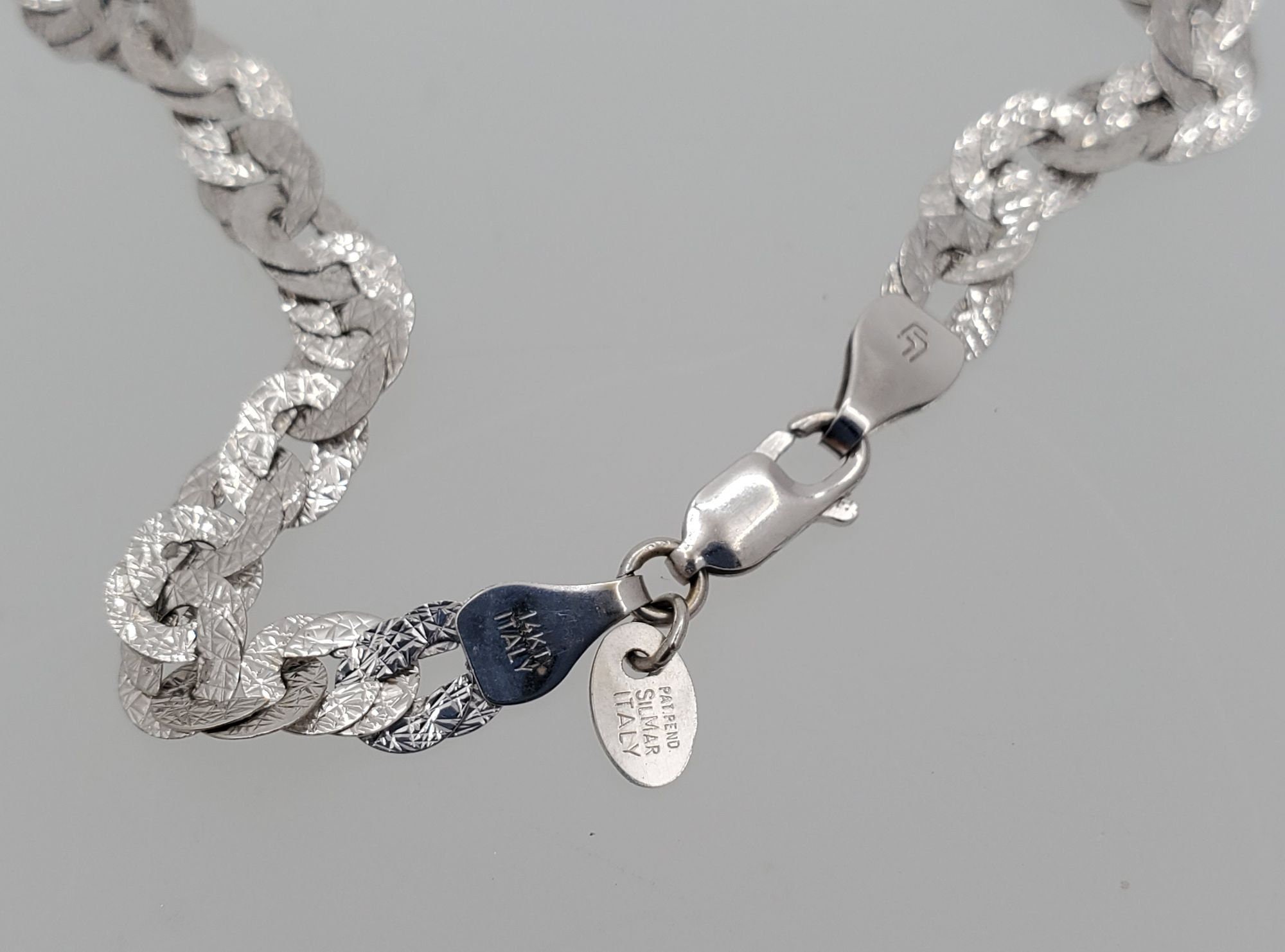 Vintage 14k white gold necklace Italian gold made in Italy Etsy