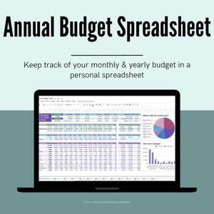 Budget Spreadsheet - Google Doc or Excel - Yearly & Monthly Annual Template - Personal Interactive Digital File - 2024 version