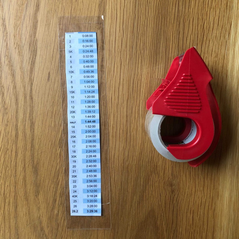 Printable Marathon Pace Bracelet and Mile Marker & Finish Times ...