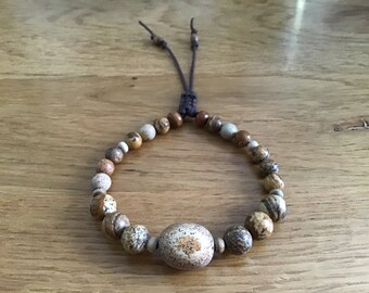 Picture Jasper unisex adjustable bracelet