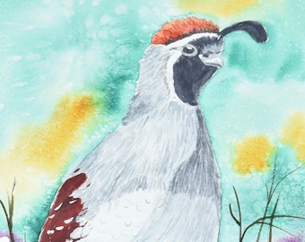 Quail: Original Watercolor Painting