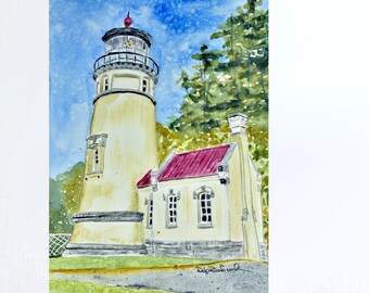 Heceta Head Lighthouse. Oregon Coast.